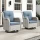 Option Light Beige Wicker Baby Blue Cushion