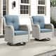 Option Light Beige Wicker Baby Blue Cushion