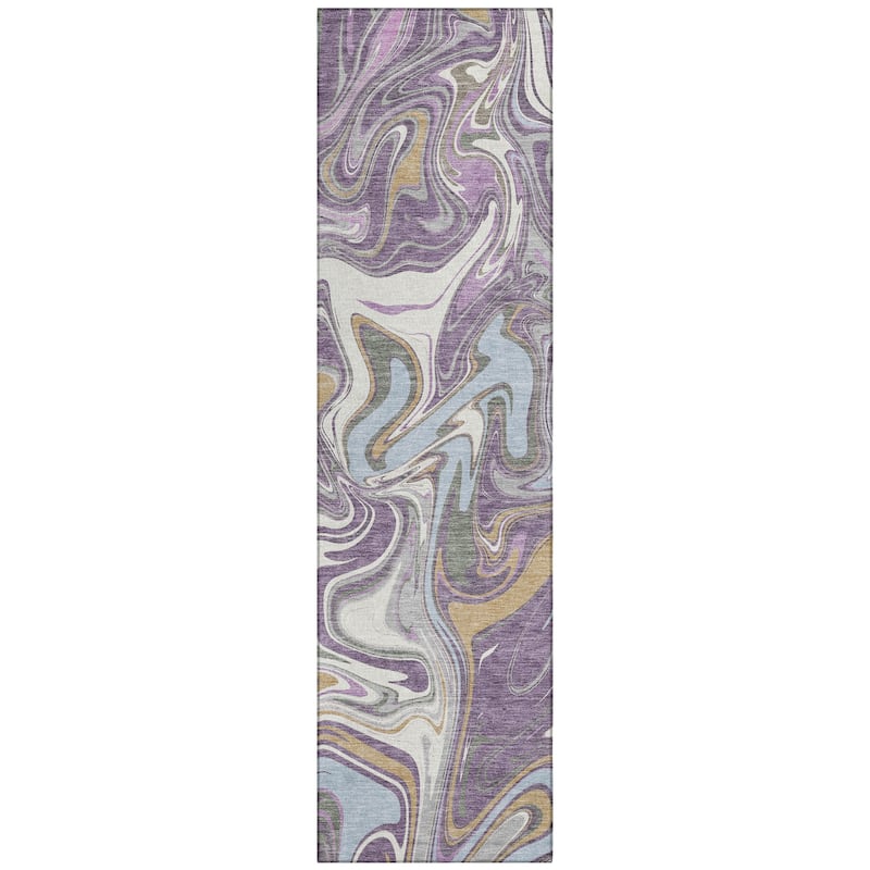 Machine Washable Indoor/ Outdoor Contemproary Fusion Chantille Rug