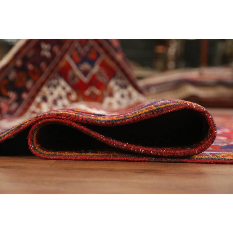 Hand Knotted Oriental 100% Wool Carpet Traditional Medallion Red Heriz Area Rug - 10' 10'' X 7' 8''