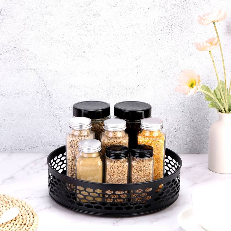 Lazy Susan Turntable Organizer with Turntable Height Adjustable