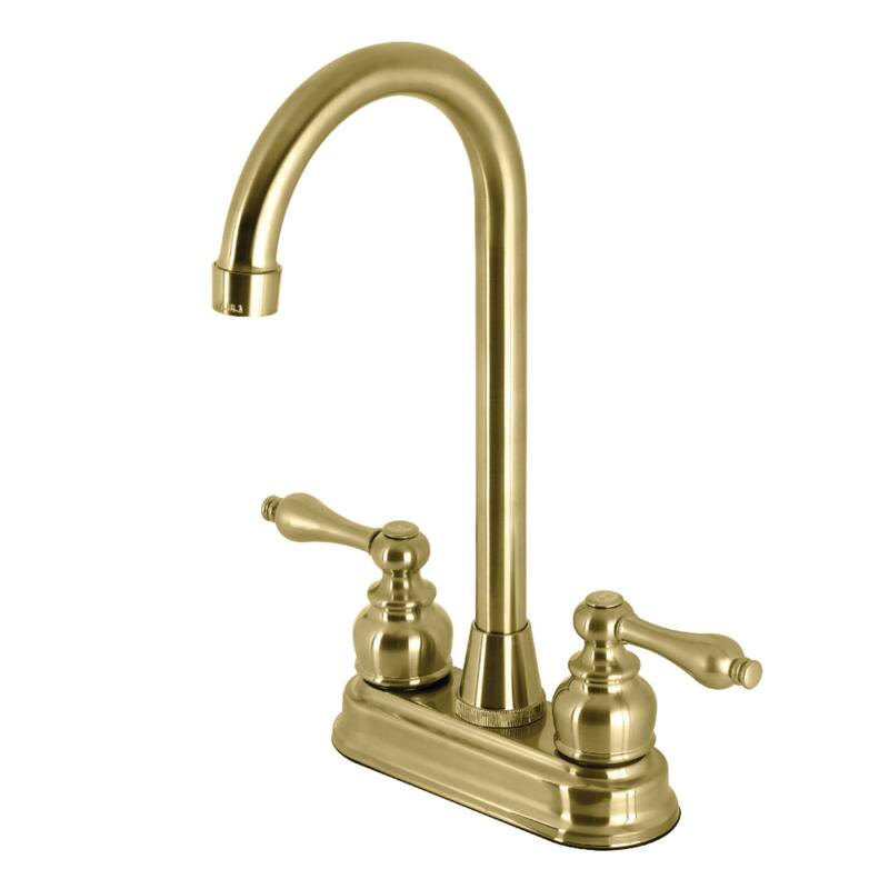 Kingston Brass Victorian 1.8 GPM Standard Bar Faucet - Brushed Brass - Brushed Brass