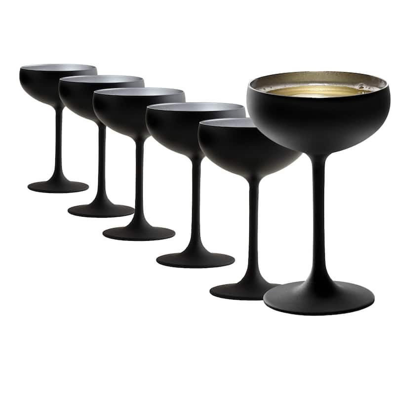 Stolzle Lausitz Set of 6 Olympia Champagne Coupe Glasses