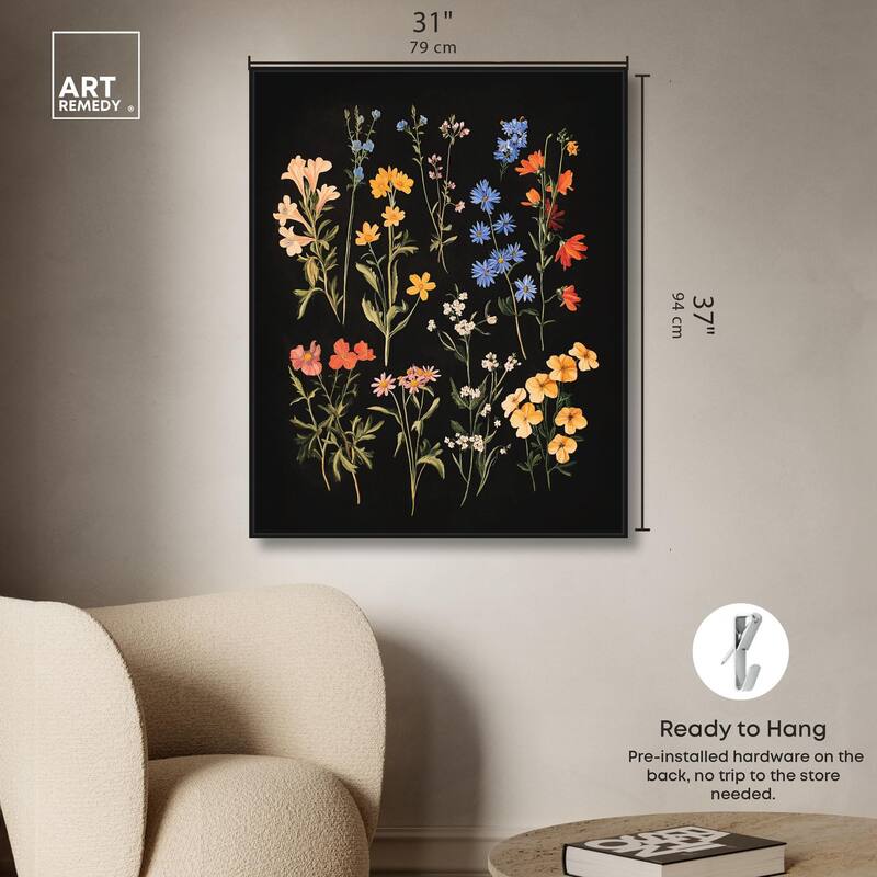 Darkling Daisies II Canvas by Art Remedy