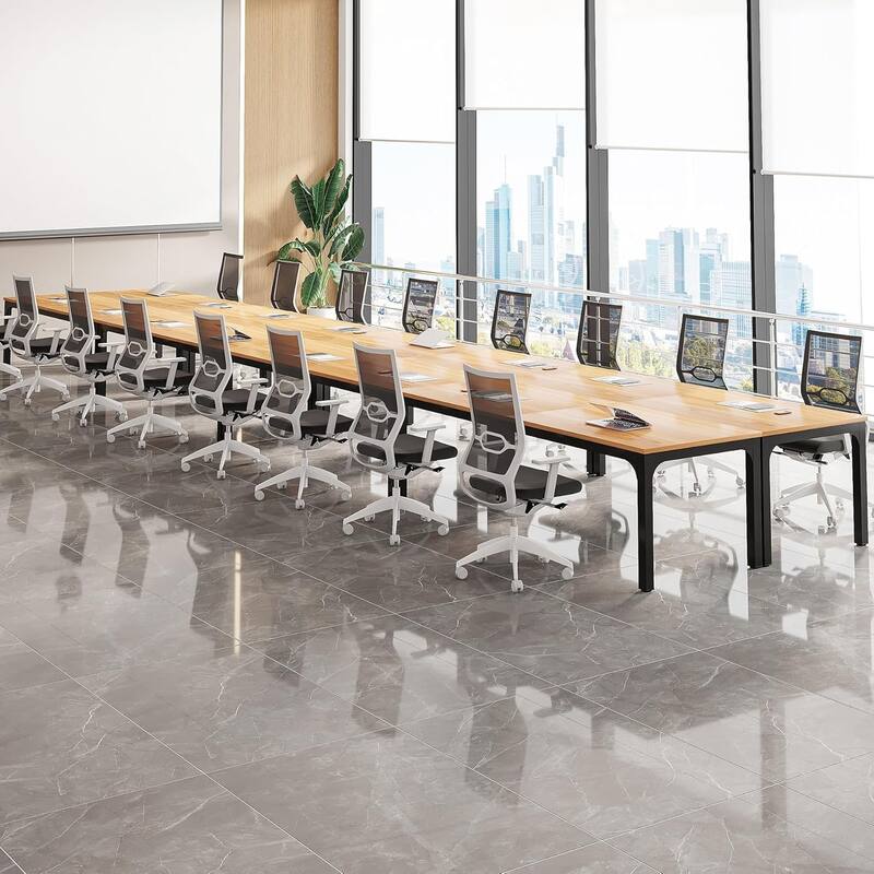 78.74" Large Rectangle Conference Table/Desk, Modern Seminar Meeting Table, Business Tables for Boardroom & Office