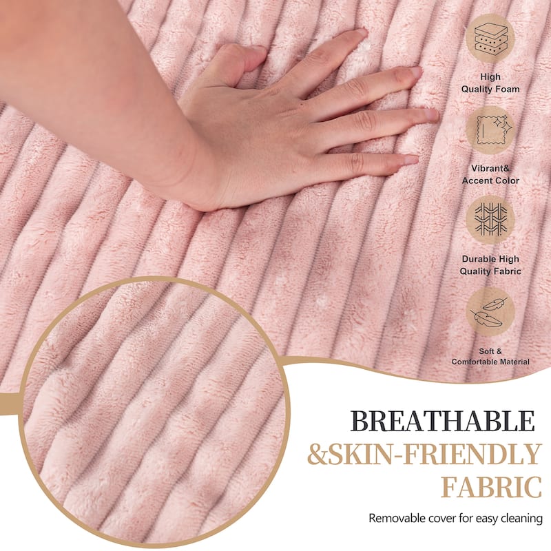 Futzca No-Assembly Modular Sofa, Corduroy Couch with High-Density Foam