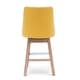 preview thumbnail 6 of 55, Boucle Polyester Upholstered Swivel Counter Stool - Foot Glides