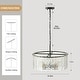 preview thumbnail 46 of 46, 5-Light Modern Candlestick Hanging Linear Chandelier Lighting with Glass Sheet for Kitchen Island