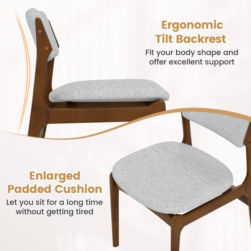 Gymax Modern Padded Dining Chairs Set of 4 w/Padded Seat Tilt Backrest
