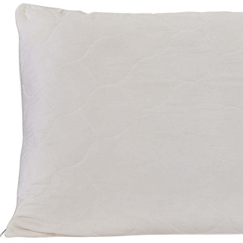 HomeRoots Cotton Wool Hypoallergenic Queen Size Bed Pillow - Ivory
