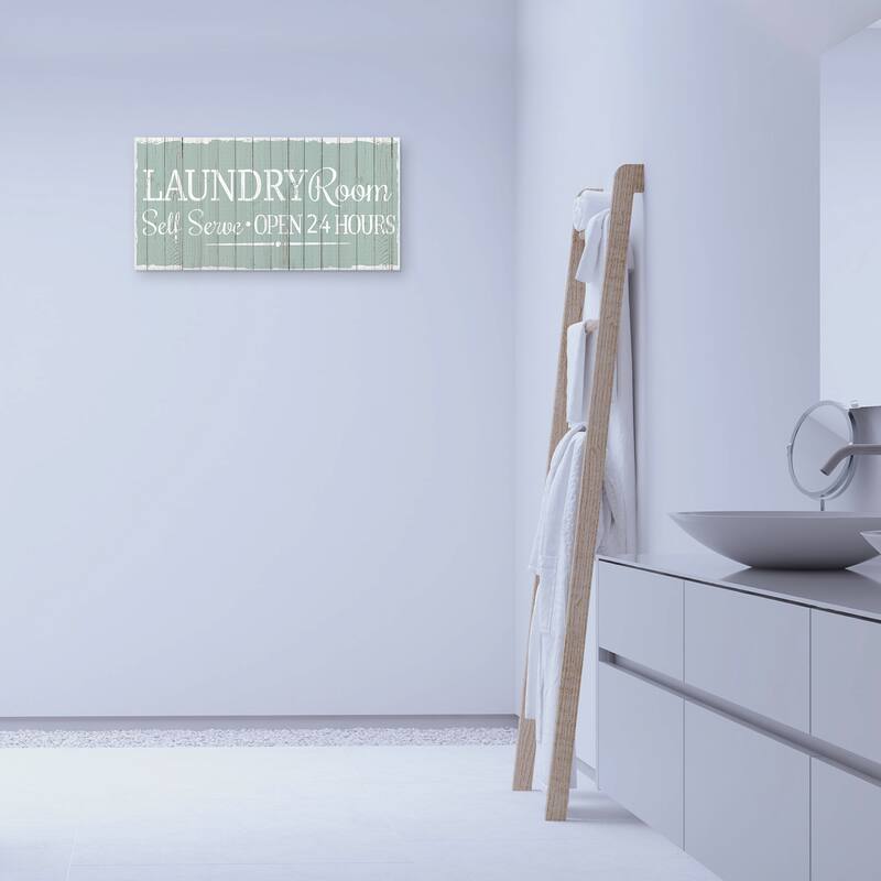 Laundry Self Serve Canvas Art Print