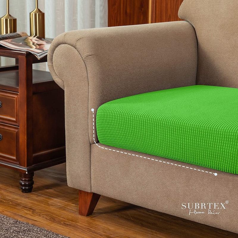 Subrtex Stretch Sofa Cushion Cover Textured Grid Furniture Covers