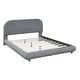 preview thumbnail 20 of 44, Curved Design Teddy Fleece Upholstered Platform Bed Frame