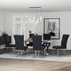 preview thumbnail 88 of 193, 65 inch Faux Marble Dining Table Set with Boucle Dining Chairs