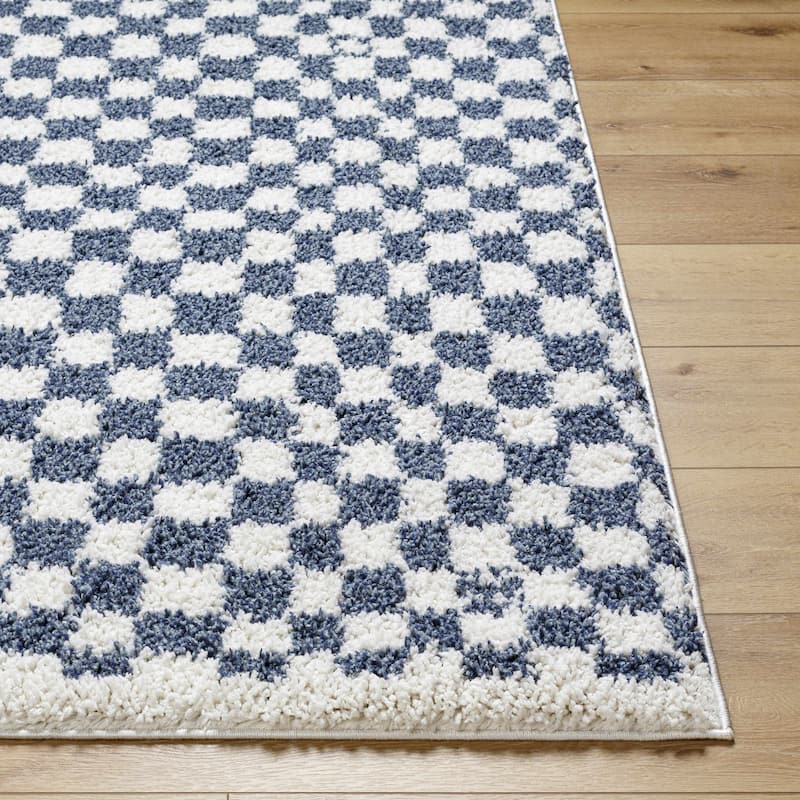 Hauteloom Kieu Hallway, Kitchen Runner Rug - Plush Pile - Driftwood, Black White, Silverton - 2'7" x 7'3"