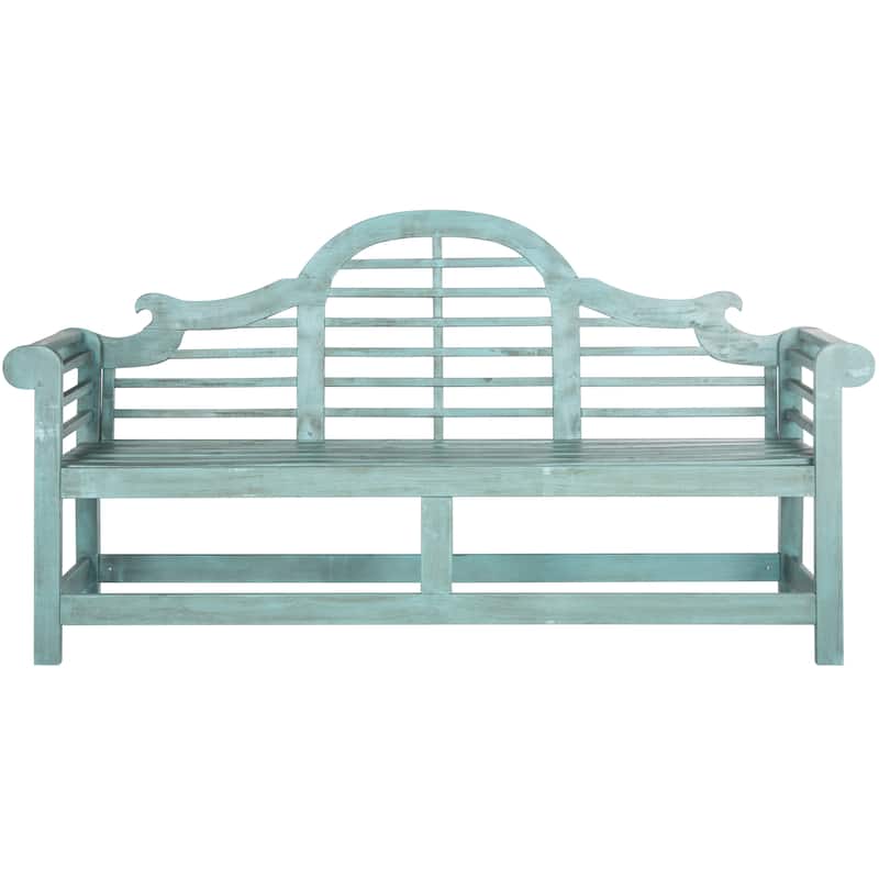 SAFAVIEH Outdoor Hamida Acacia Wood Bench - 77Wx23Dx41H