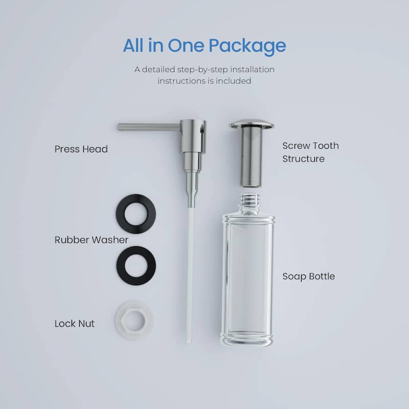 Kitchen Lead Free Solid Brass Construction Soap Dispenser
