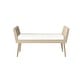 preview thumbnail 11 of 9, Aderyn Mid-Century Padded Bench with Raised Rattan Arms