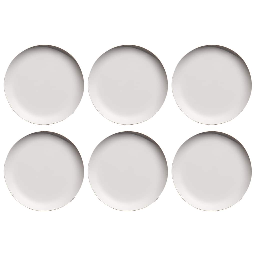 Abode Homewares Natureone Craft Coupe Dinner Plate - White - 10.4" - Set of 6