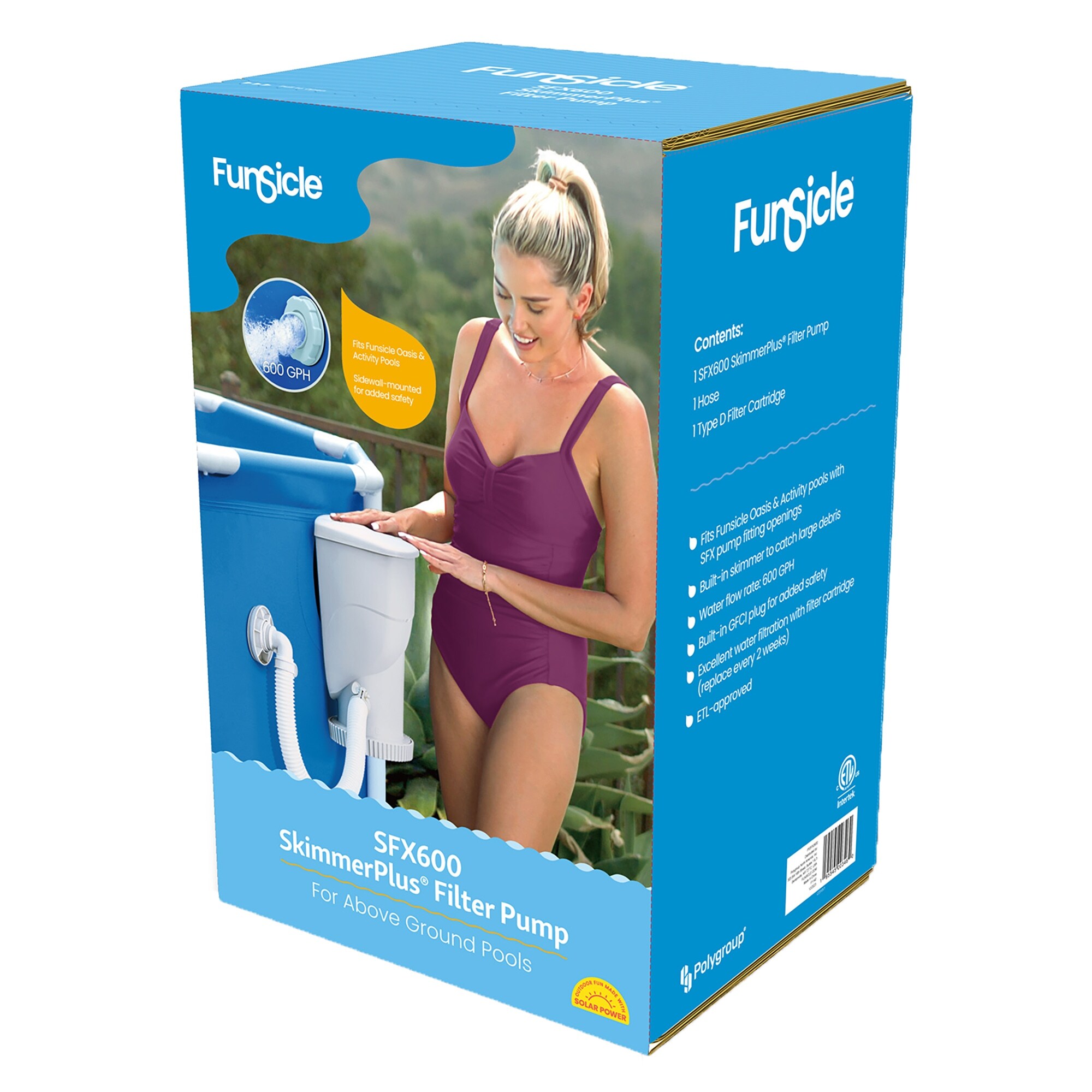 Funsicle: SFX600 SkimmerPlus Filter Pump for Above Ground Pools