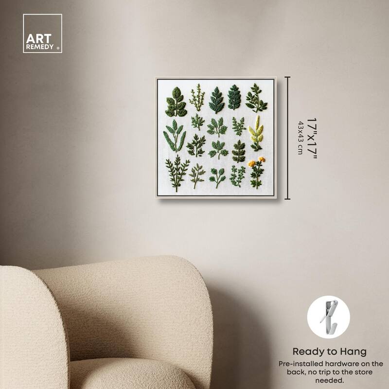 Stitched Sprout II Canvas by Art Remedy