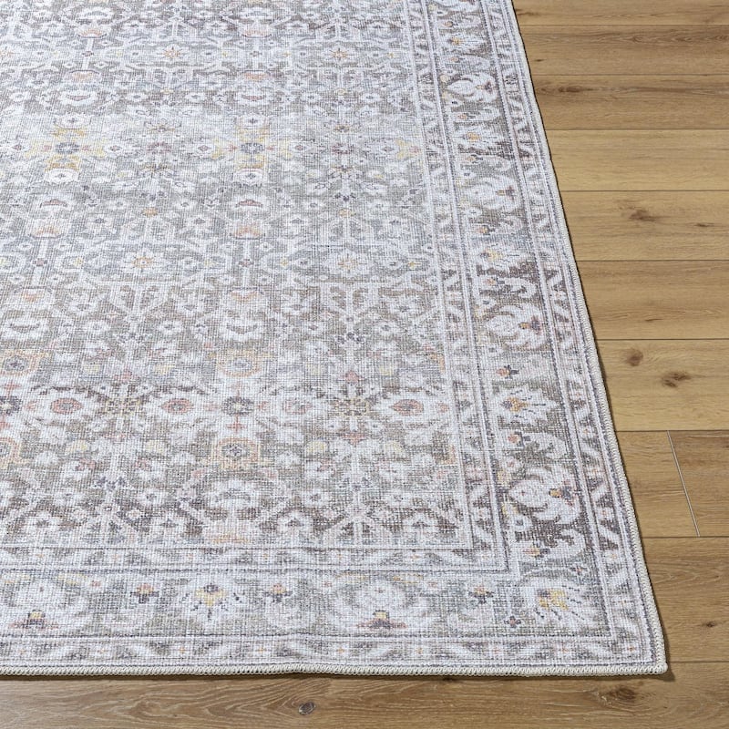 Livabliss Rainier Updated Traditional Medallion Washable Area Rug