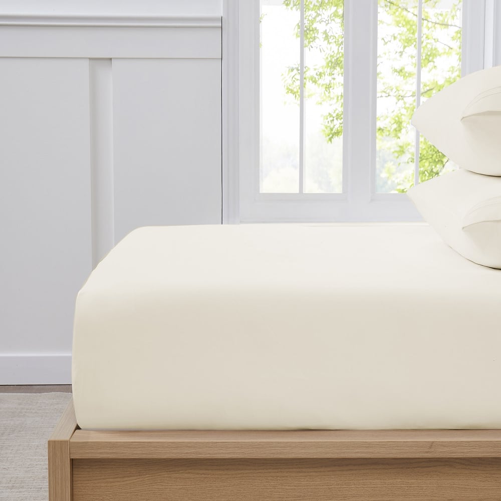 Sweet Home Collection Fitted Sheet Brushed Microfiber Bottom Sheets with Built in Sheet Straps