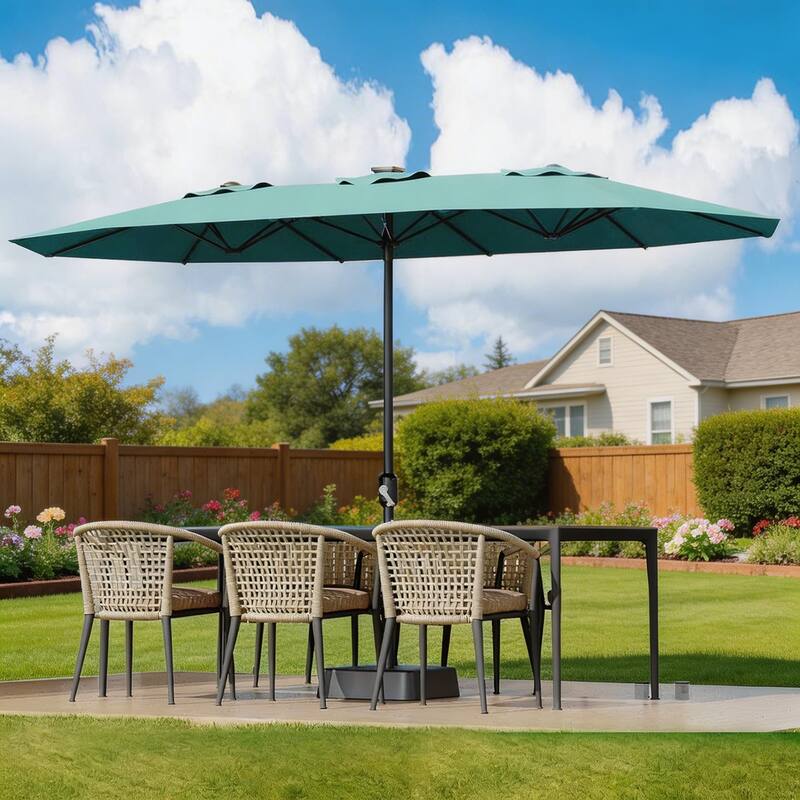 13ft Patio Umbrella, with Double Canopy, No Base - Mist blue