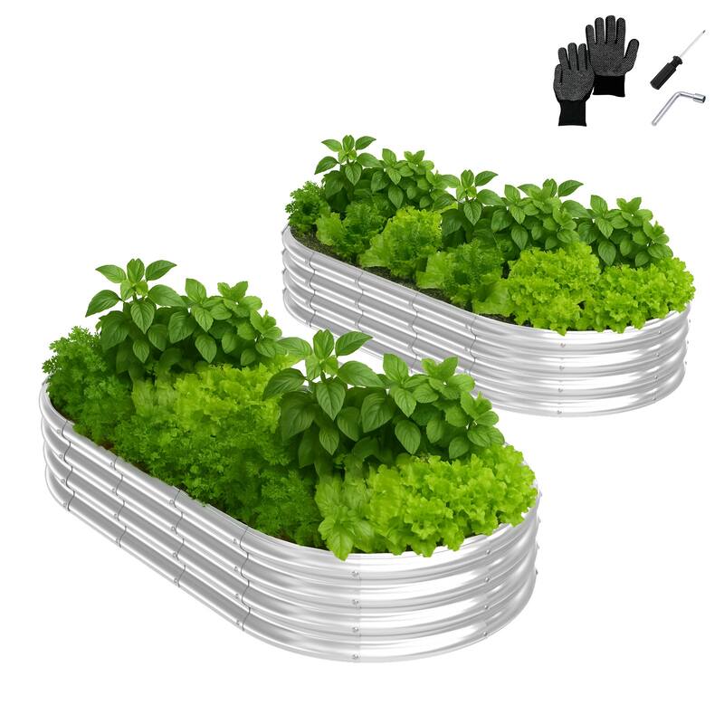 Galvanized Steel Metal Raised Garden Bed Deep Planting