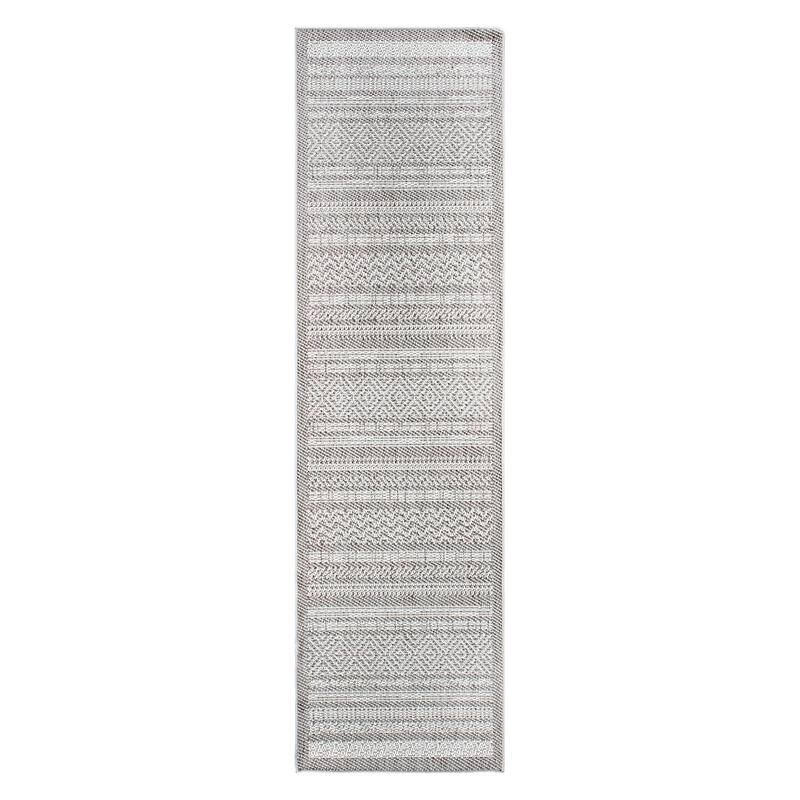 Contemporary Bohemain Stripes Indoor/Outdoor Flatweave Waterproof Backyard Patio Area Rug