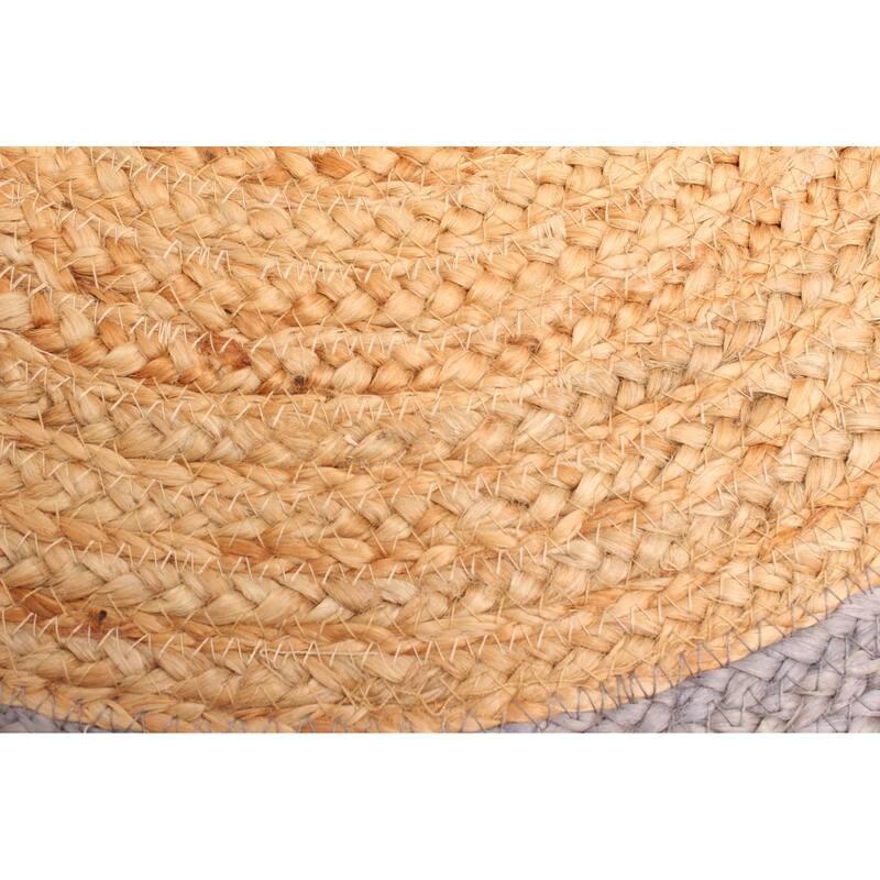 ECARPETGALLERY Braided Weave Palas Denizli Tan Jute Rug - 3'0 x 3'0