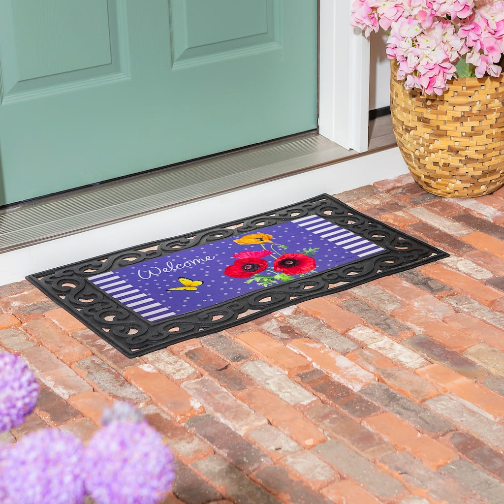 22 in. x 10 in. Poppy Welcome Sassafras Switch Mat