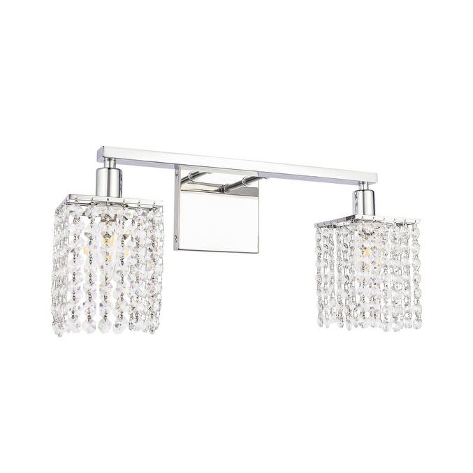 Olivia 2-light Glam Clear Crystals Vanity Light