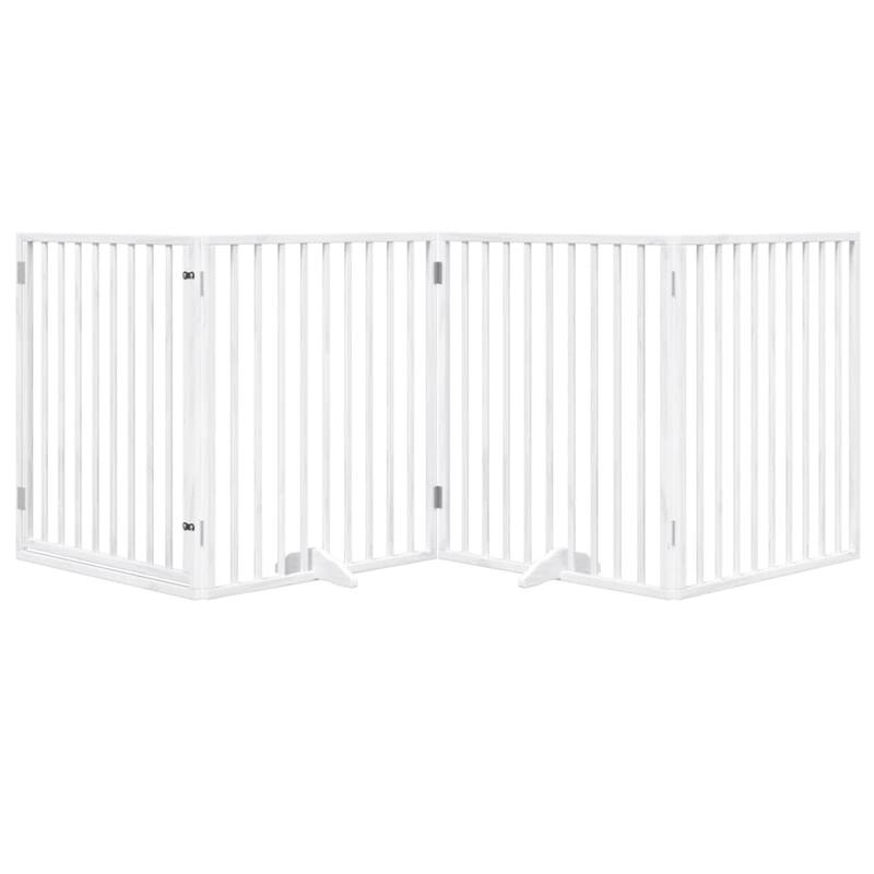 vidaXL Dog Gate Foldable Poplar Wood