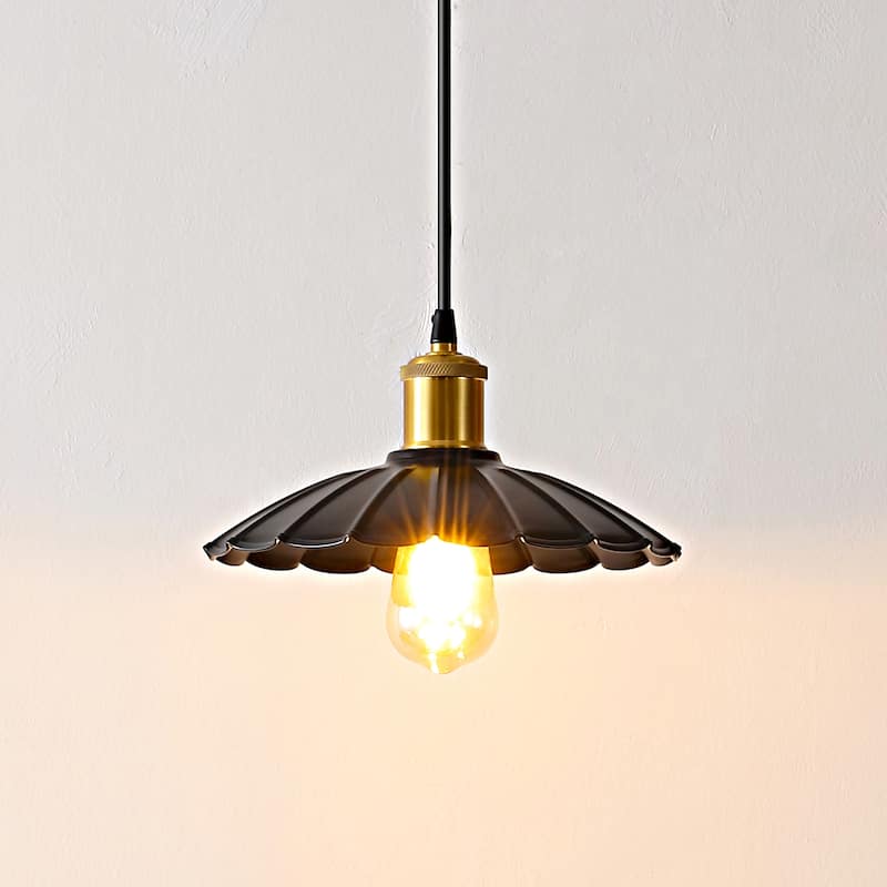 SAFAVIEH Ajeta 10-inch Pendant Light - 10 In. W x 10 In. D x 25082 In. H - Black/Brass - 10Wx10Dx68H