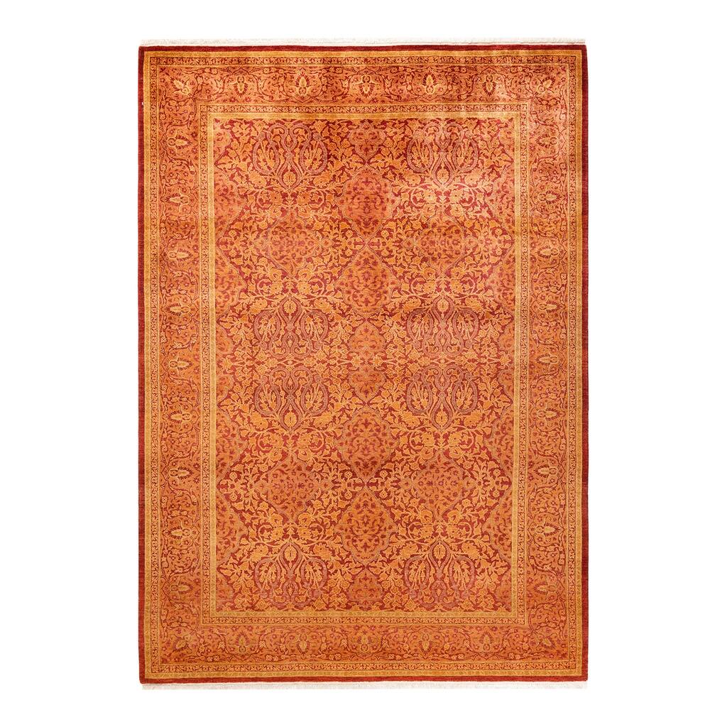 Overton Mogul, One-of-a-Kind Hand-Knotted Area Rug - Orange, 5' 4" x 7' 5" - 5' 4" x 7' 5"
