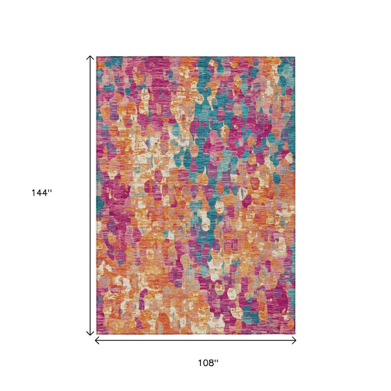 HomeRoots Abstract Transitional Rectangle Outdoor Rug