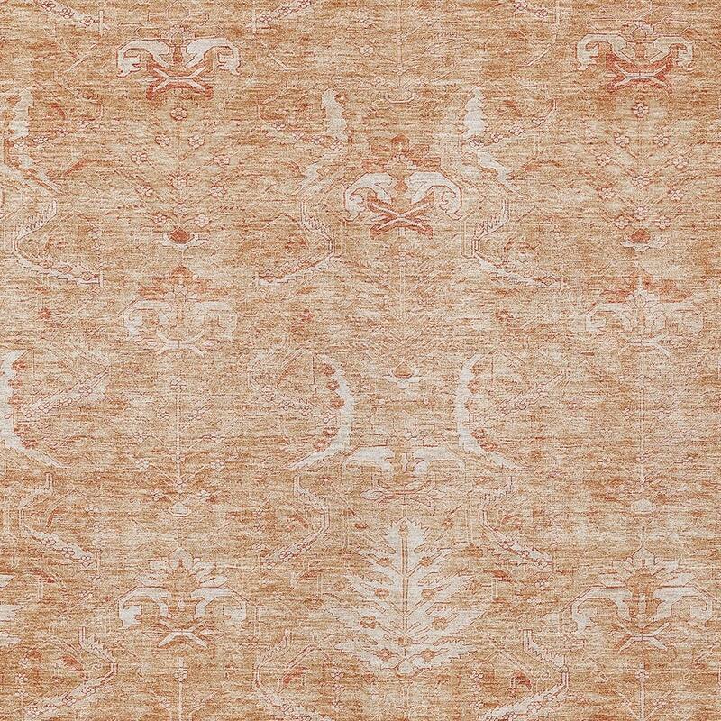 HomeRoots Damask Transitional Rectangle Outdoor Rug