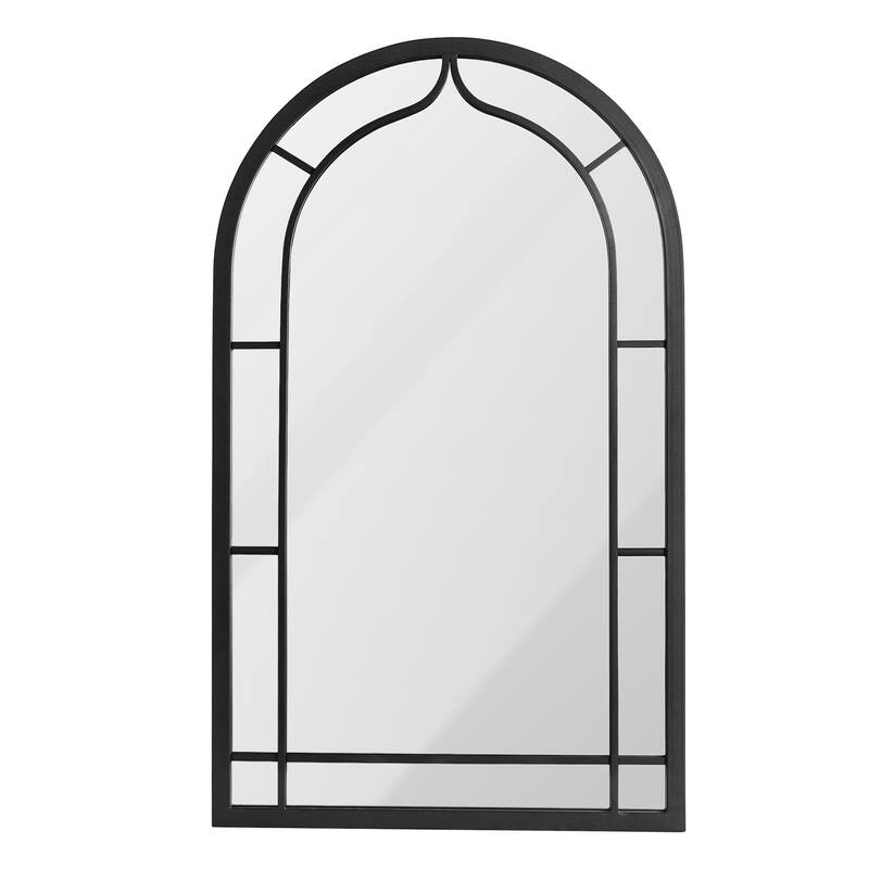 Glitzhome 24"D Modern Round Accent Decorative Wall Mirror Bathroom Vanity Decor