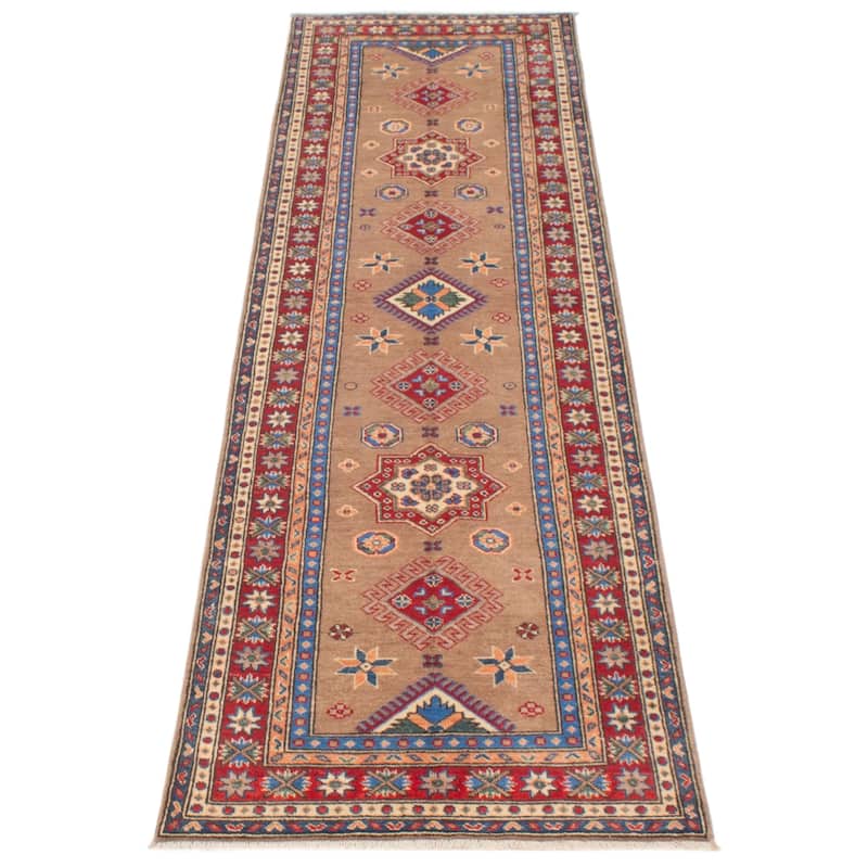 ECARPETGALLERY Hand-knotted Uzbek Ghazni Brown Wool Rug - 2'8 x 9'8