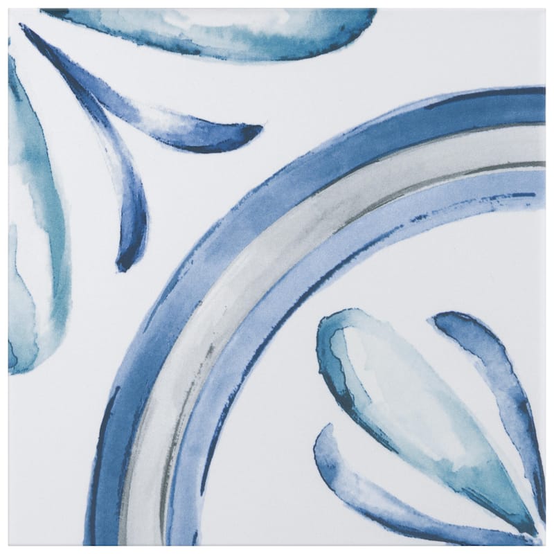 Merola Tile Saint Germain Gele Deco Rivette 5-3/4" x 5-3/4" Porcelain Floor and Wall Tile