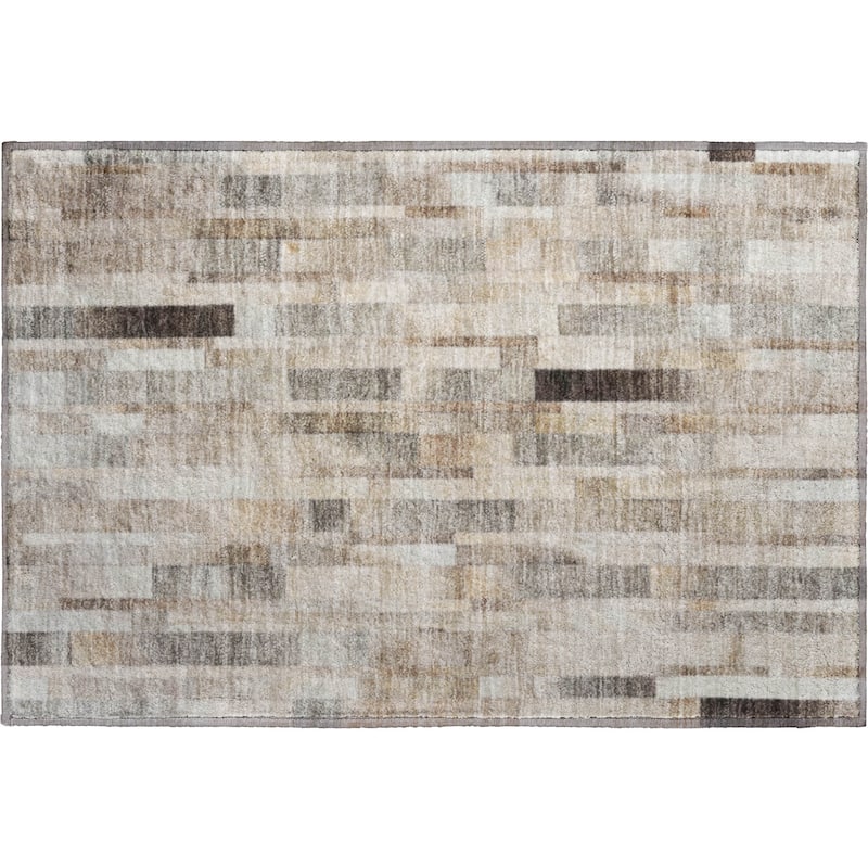 Premium Washable Super Soft Geo Stripe Mayfield Rug