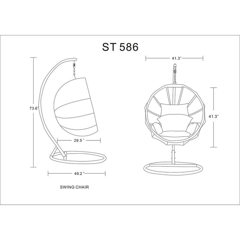 Zolo Hanging Lounge Egg Swing Chair