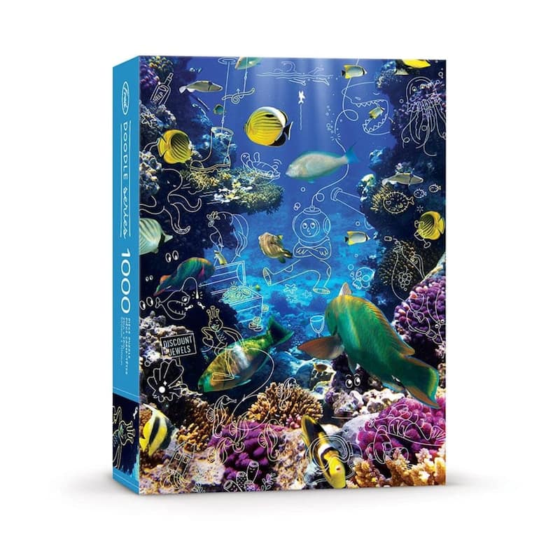 Fred 1000 Piece Artistic Puzzle - Swamp Meet Under the Sea