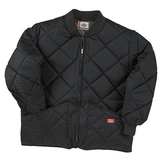 Shop Dickies Men S Diamond Quilted Nylon Jacket Black Overstock