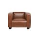 preview thumbnail 17 of 38, Goyette Faux Leather 3 Piece Club Chair and Sofa Set by Christopher Knight Home
