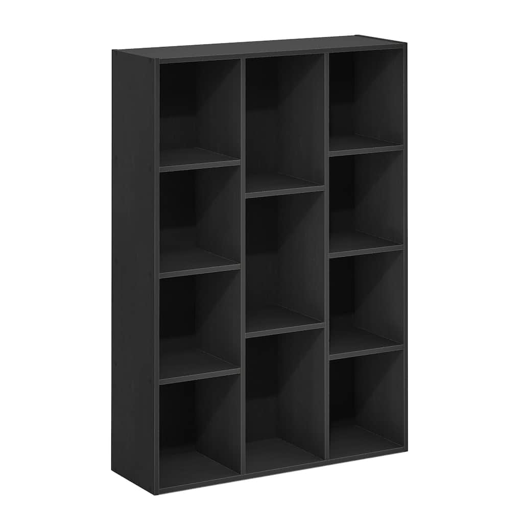 41.7 in. Tall Blackwood Wood 11-Shelf Bookcase