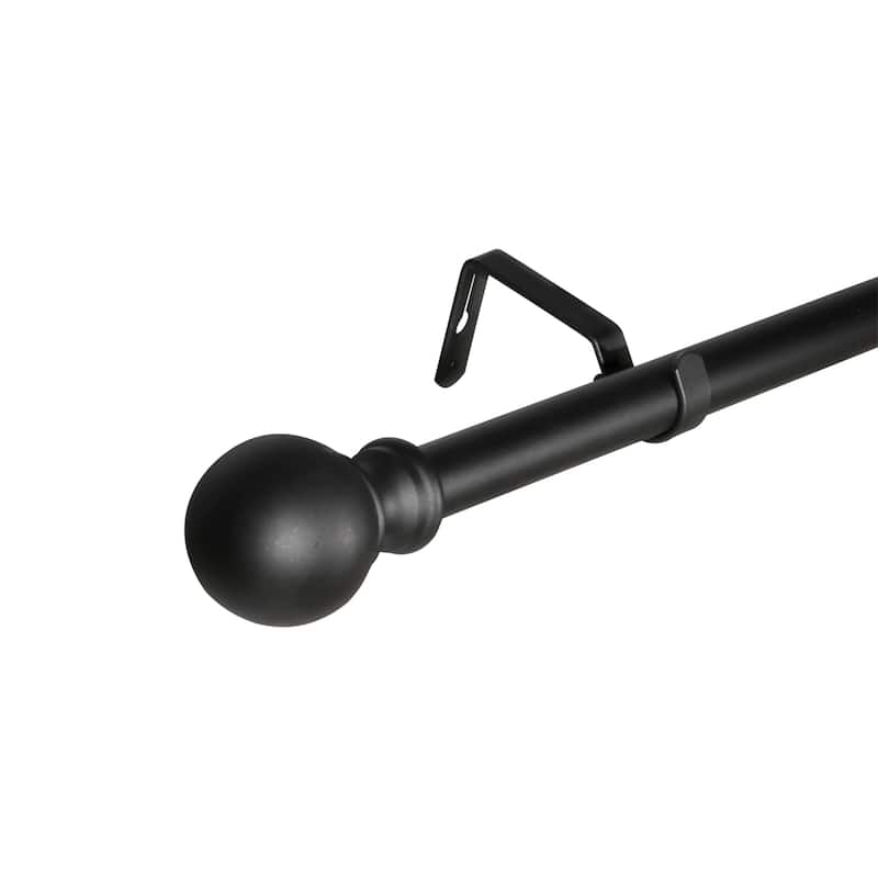 Window Single Curtain Rod - Matte Black