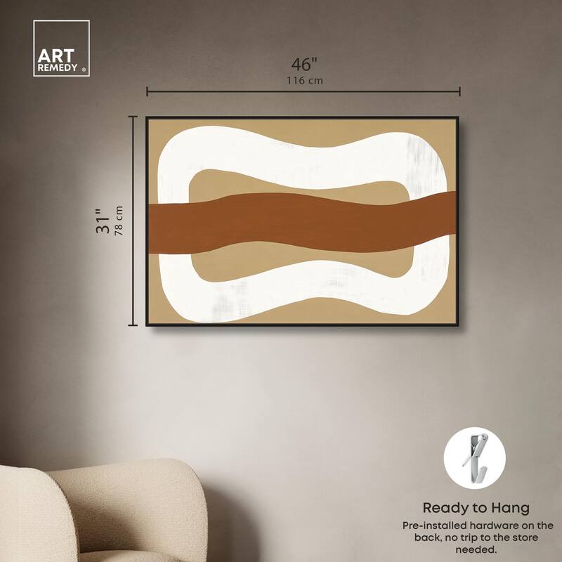 Minimal Wavy I Canvas by Art Remedy