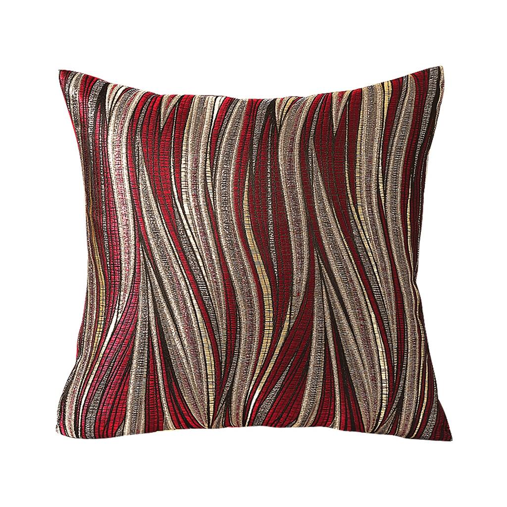 Violet Linen Tivoli Stripes Pattern, 18 Inch x 18 Inch, Square, Decorative Accent Throw Pillow
